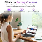 RNRUO 15.6 Laptop Computer, 12GB DDR5 512G SSD, Intel N95 Quad-Core, Fingerprint Backlit KB, 1080 FHD Display Office 2024 WiFi 6 BT5.3, Windows 11 for Student, Business, Home Office