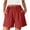 Watermelon Red-shorts, variant on Inverlee Womens Elastic Waist Cotton Shorts with Cuffed Hem Casual Loose Fit Summer Vacation Shorts Khaki XL