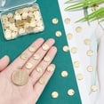 thumbnail image 2 of 100pcs 304 Stainless Steel Charms Flat Round Pendant Stamping Blank Tag Charms Golden Pendant Small Hole Charms, 2 of 8
