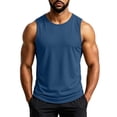 thumbnail image 2 of WANGJING Men's Tank Tops Sleeveless Shirt Basic Crew Neck Tank Top Sport Beach Vacation Casual Tank Shirts Summer Muscle Tee, 2 of 9