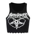 thumbnail image 6 of YCNYCHCHY Gothic Knitted Punk Black Tank Tops Mall Goth Clothes Grunge Goat Print Harajuku Women Crop Tops Skinny Sleeveless Streetwear, 6 of 6