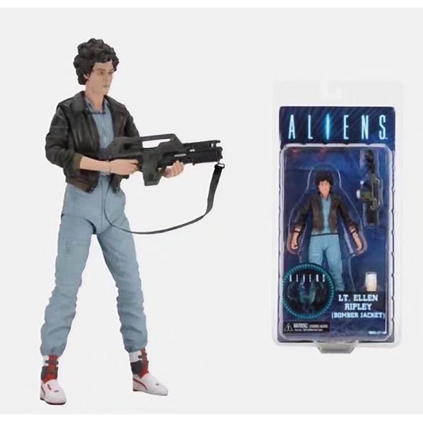 NECA Alien Wave 12 Alien batalla dañado tiro en la cabeza alienígena camuflaje mujer soldado figura móvil modelo