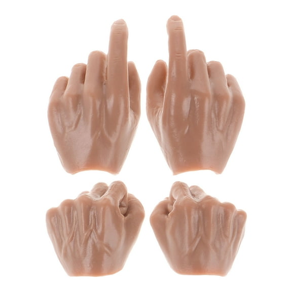 FRCOLOR 2 Pairs 1/6 Scale Doll Parts Mini Hand Accessories for Doll Making Tiny Realistic Hands Replacement
