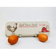 Printed Dozen Egg Cartons (Red/Rooster) - 100 units