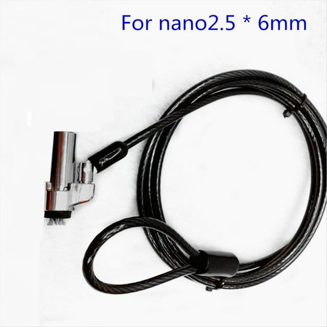 Cerradura para Computadora Cerradura para Computadora Portátil Adecuada para Orificio Bloqueo Nano 6 mm X 2,5 mm para Cerradura con Llave Seguridad para Computadora Portátil