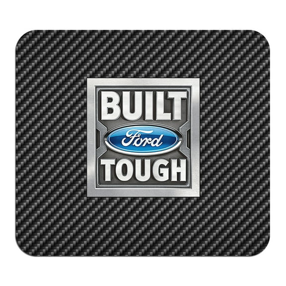 Ford Built Ford Tough Black Carbon Fiber Texture Graphic PC Mouse Pad for Gaming and Office