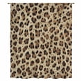 thumbnail image 2 of Leopard Prints Sheer Curtains 84 Inches Long, Modern Geometric Animals Textured Light Filering Curtains, Breathable Simi Curtain Privacy Drapes for Living Room Bedroom Lightweight Window Treatment, 2 of 9