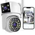 thumbnail image 2 of Cámara de Seguridad Exterior WiFi 2.4GHz 360° PTZ 4MP HD Visión Nocturna a Color y Audio Bidireccional, 2 of 11