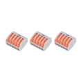 thumbnail image 3 of 40 piezas Conector de tuerca de palanca Bloque de terminales de conexión rápida de cable compacto de 5 vías PCT-215 Naranja, 3 of 12