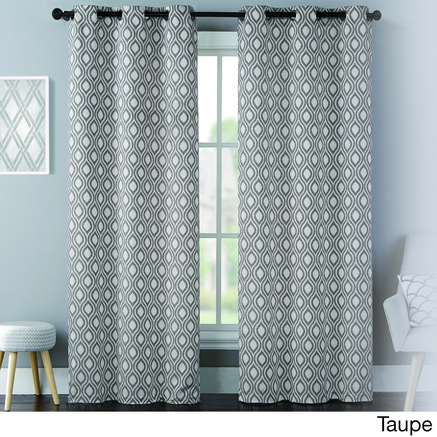 50 x 84 inches in color Perfect Aqua  Addison grommet panel curtains 