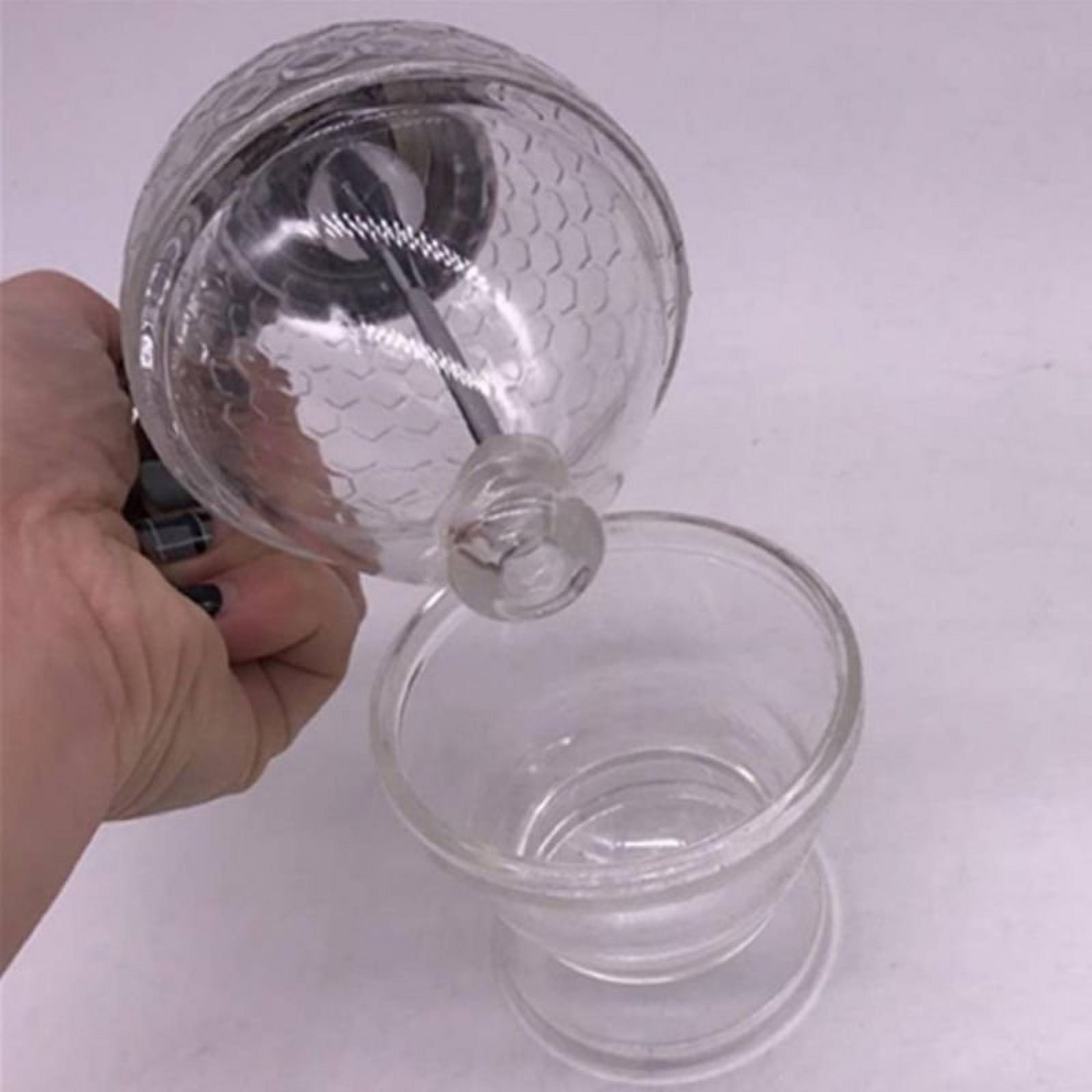 Distributeur De Miel En Verre Anti-goutte Avec Couvercle En Plastique Distributeur De Sirop Pot A Miel Avec Bec Verseur Facile Pratique Et Sans Degats P17060753