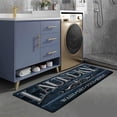 thumbnail image 4 of LANPEI Laundry Room Rug Runner 5Ft Wood Printed Area Rug Waterproof Rubber Kitchen Floor Mat Carpet for Washroom 20x59in Farmhouse Doormat, Blue, 4 of 7
