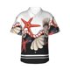 thumbnail image 1 of Balery Starfishes Shells Camisas hawaianas de manga corta para hombre, camisas playeras de corte holgado, camisas de vacaciones con botones,Small, 1 of 7