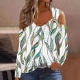 thumbnail image 2 of PuLe Women's Top Women's Cold Shoulder Tops Long Sleeve V Neck Shirts Hollow Out Tee Shirts Slim Fit Tunic Tops for Fall Winter, 2 of 5