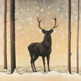 thumbnail image 3 of Atelier B Art Studio 12x12 Black Modern Framed Museum Art Print Titled - Roe Deer in Winter, 3 of 5
