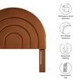 thumbnail image 3 of Headboard, Twin, Brown, Velvet, Hotel Bedroom, Modern Contemporary, HB38121, 3 of 7
