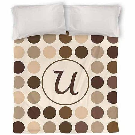 Idg Dots Monogram Neutral Duvet Cover Walmart Com