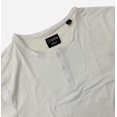 thumbnail image 3 of Cuts Clothing Men's Elongated Hem Henley 4 Way Stretch Tee T-Shirt (Small, White), 3 of 3