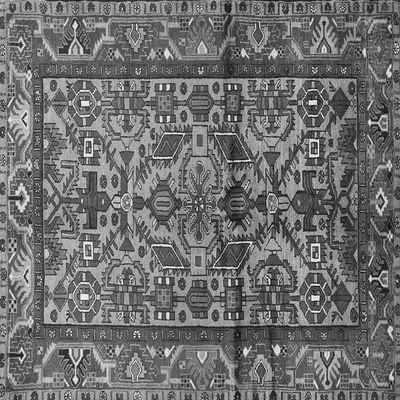 Ahgly Company Indoor Square Persian Gray Traditional Area Rugs, 5' Square