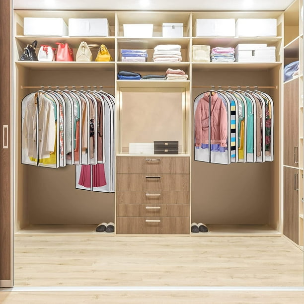 Hanging Clothes Bag with inch Gusseted Garment Bag (Set of