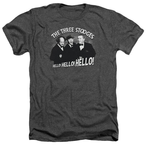 Three Stooges - Hello Again - Heather Short Sleeve Shirt - XXX-Large