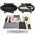 thumbnail image 3 of FORMRS Canvas Laptop Tote Bag for Women with 15.6" Computer Compartments Shoulder Handbag, Pixel Love, 3 of 7