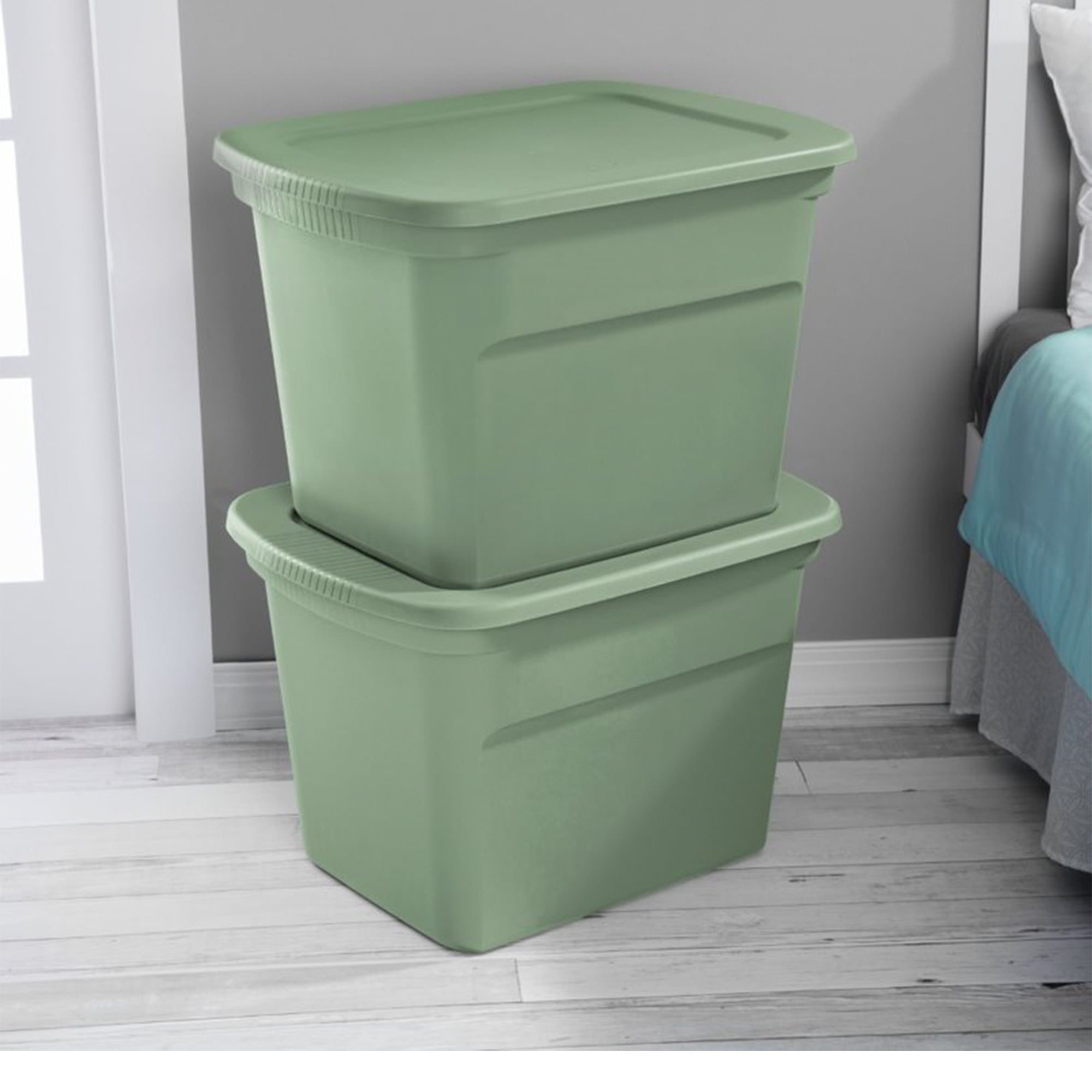 Sterilite 64 Qt Latching Plastic Storage Container Tote, Crisp Green (18  Pack), 1 Piece - Fry's Food Stores