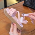 thumbnail image 5 of Weebloom Kids Toddler Girl Sandals Fashion Flip Flops Non- Rubber Soles Fasteners Hook & Loop Summer Shoes Beach Walking Sandal, 5 of 7