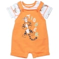thumbnail image 6 of Disney Winnie the Pooh Baby Boys' 3-Piece Shortall, Graphic Tee, and Bucket Hat Set Heather Orange Tigger, 6 of 8