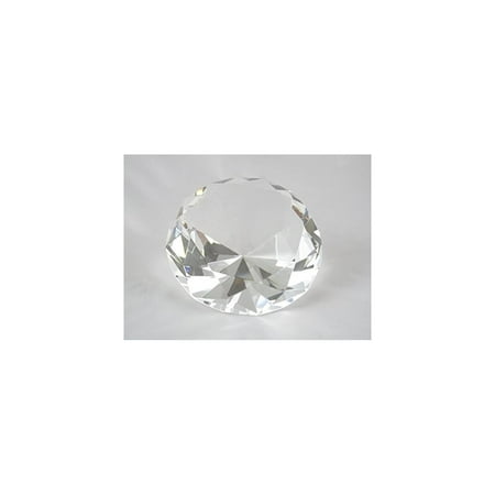 Optical Crystal Diamond Paperweight - 120mm Translucent Clear Diamond Cut K9 Crystal Paperweight Decoration