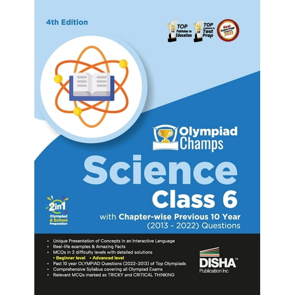 Olympiad Champs Science Class 6 with Chapter-wise Previous 10 Year (2013 - 2022) Questions 4th Edition Complete Prep Gui, (Paperback)