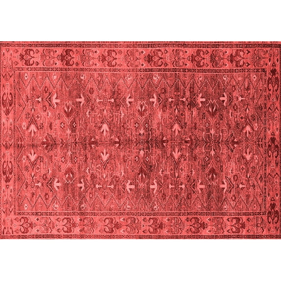 Ahgly Company Indoor Rectangle Oriental Red Industrial Area Rugs, 2' x 5'