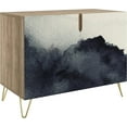 thumbnail image 3 of PixonSign Sideboard and Buffet Cabinet, 2 Doors Wood Storage Cabinet Console Table with Dark Duotone Watercolor Paint for Kitchen, Bedroom, Dinning, Foyer, Office - 35" L x 18" W x 29" H, 3 of 5
