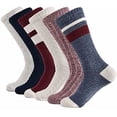 thumbnail image 3 of Lucky Brand Women's Super Soft Boot Socks, 6 Pair, Fits Shoe Sizes 5-10 (Navy/Red/Multi), 3 of 4