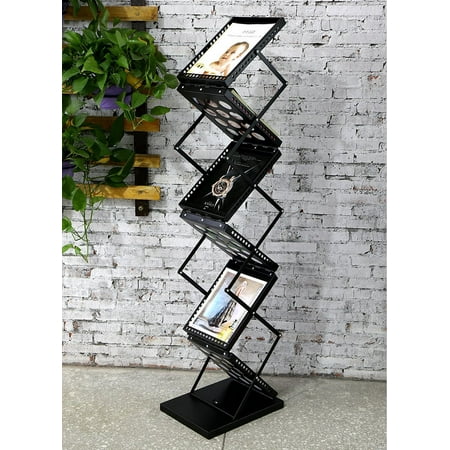 Overlapping Magazine Display - Display Office Book Rack Shelf Magazine Newspaper Folded Floor Propaganda Frame