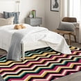 thumbnail image 3 of Zig Zag Multicolor Area Rug 6x9, Colorful Stripes Rugs for Living Room, Modern Geometric Carpet, Soft Non Slip Machine Washable Fluffy Easy Clean, for Bedroom Dining Room Floor Home Decor Rug Xsu&-28, 3 of 7
