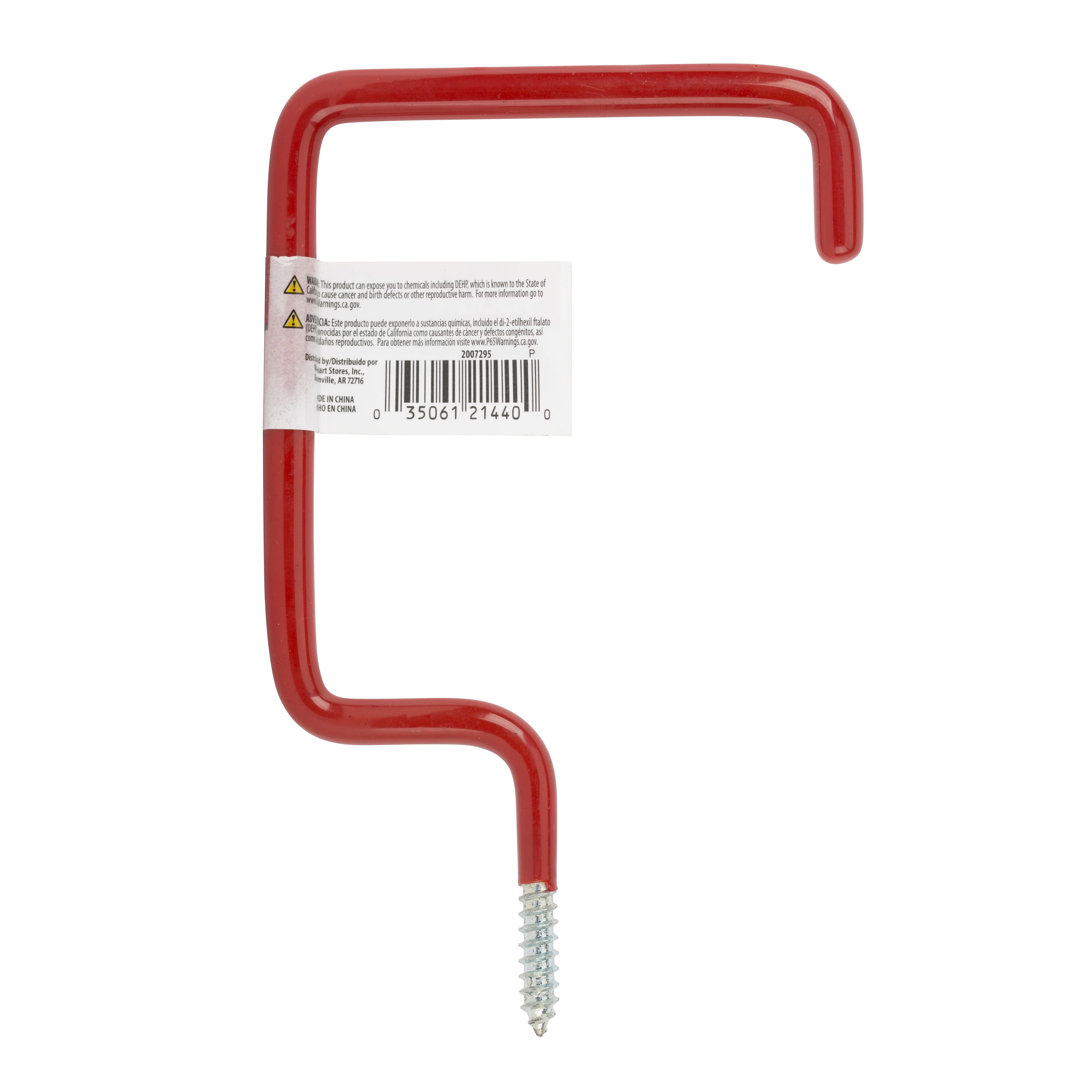 Screw-In Vinyl Coated Red Storage Hook (2-Pack) - Gillman Home Center