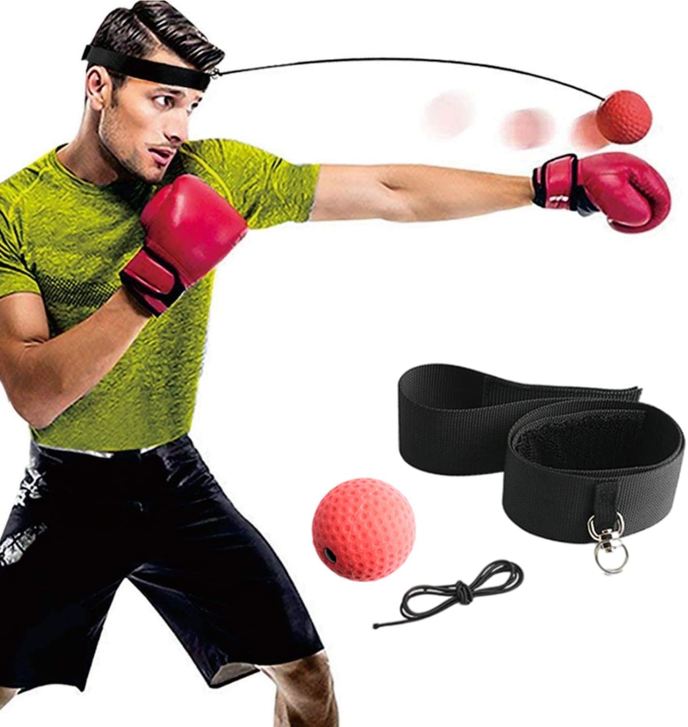 Boxing Punch Exercise Fight Ball With Head Band For Reflex Speed Training F5C6 