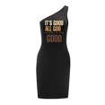 thumbnail image 1 of Vestido con hombros descubiertos para mujer, traje suave, minivestido formal para viaje a la playa en la oficina XL, 1 of 7