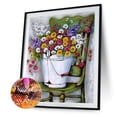 thumbnail image 2 of Kit de dibujo de taladro redondo completo de flor de cubo de hierro hecho a mano pintura de diamante de arte Likrtyny Arte deco, 2 of 9