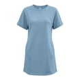 thumbnail image 6 of Lenpel Womens Casual T-Shirt Dresses Crew Neck Short Sleeve Mini Dresses with Pockets Comfy Soft Lounge House Dresses, 6 of 6