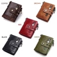 thumbnail image 2 of Cartera corta de cuero para hombre, estilo europeo y americano, con un 30 % de descuento, de una sola capa, de piel de vaca, 2 of 6