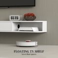 thumbnail image 4 of HOMCOM Meuble Télé Flottant de 71 Pouces, Console Multimédia Murale, Blanc, 4 of 10