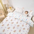 thumbnail image 3 of Erosebridal Girls Purple Bowknot Kawaii Rabbit Twin Bedding,Kids Cartoon Ribbon Bow Animal Duvet Cover Set,Breathable Home Decor,2pcs,No Comforter, 3 of 5