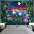 thumbnail image 6 of Minhin Blacklight Tapestry Trippy Mushroom,Butterfly Moon Tapestries,Wall Hanging for Livingroom,79" * 59", 6 of 6