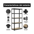 thumbnail image 3 of Estante Anaquel Organizador Metal 5 Niveles Hogar Oficina Negro RED VELVET EST02, 3 of 6