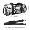 thumbnail image 5 of Sigee Skull and palm leaves Printed Multi-compartment Sports Gym Bag for Men and Women Large Capacity Travel Bag, Overnight Bag, 5 of 8