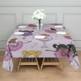 thumbnail image 3 of Ballet Princess Girls Pattern Square Tablecloth,Waterproof Square Table Cover,Wipeable Spillproof Washable Table Cover for Home Kitchen Party Decor 60"x60"(152x152cm), 3 of 6