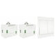 thumbnail image 2 of Interruptor de luz inalámbrico universal y receptor, 110-230 V, autoalimentado, control remoto de 2 bandas para artefactos de iluminación duales, blanco, 2 of 5