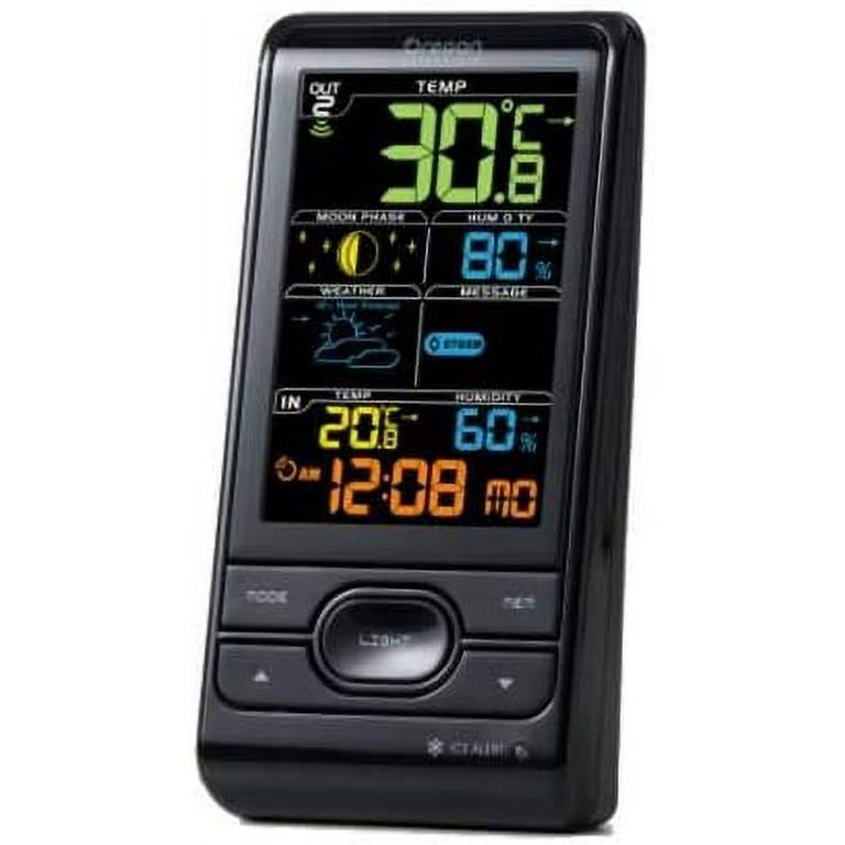 Oregon Scientific BAR208SX Advanced Wireless Weather Station with Humidity,  Radio Controlled Clock and Weather Alert - Color LCD Screen